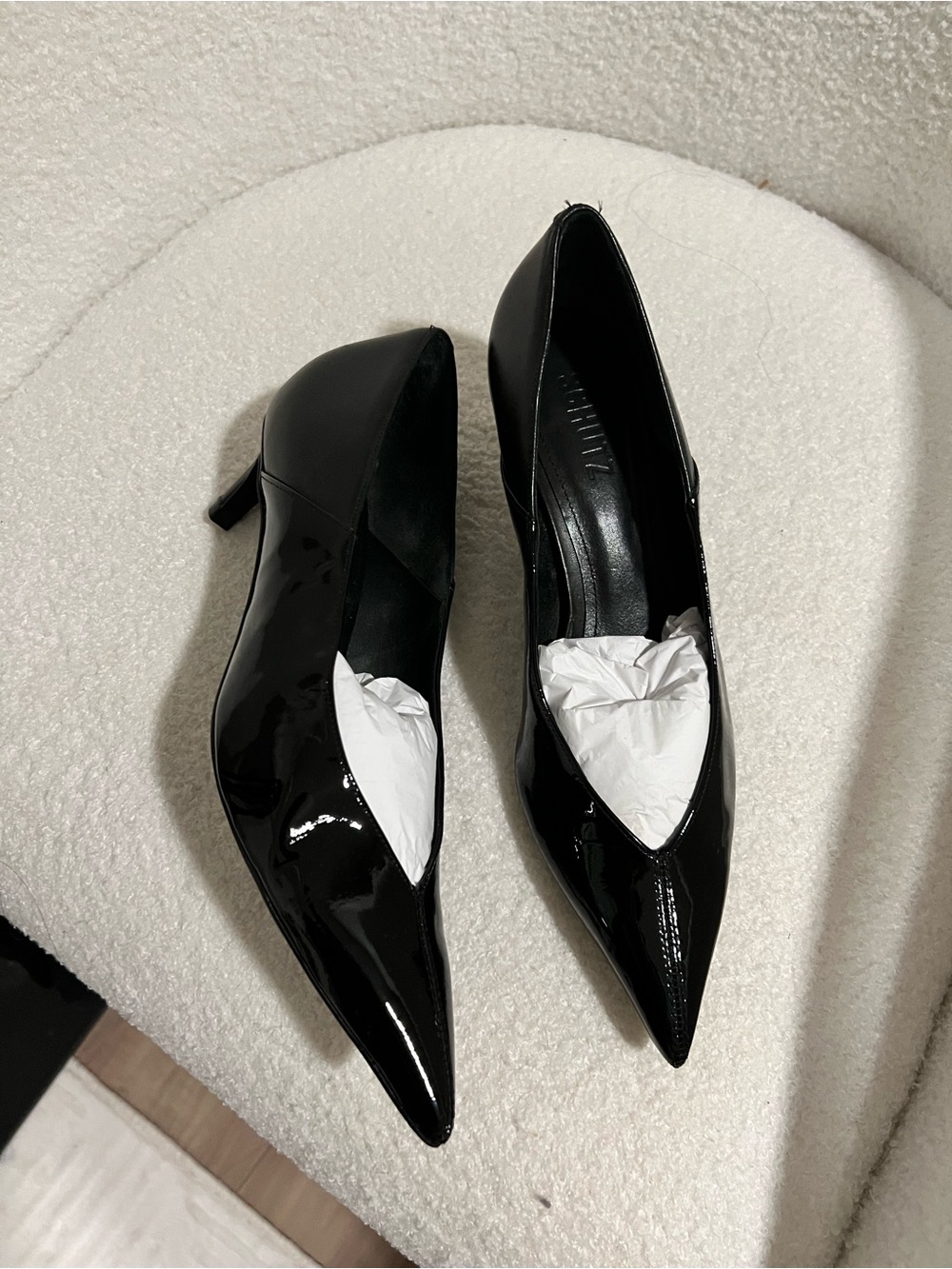 SCHUTZ SZ 7 heel Patent Pointed Toe Mid-Heel Pumps - Women